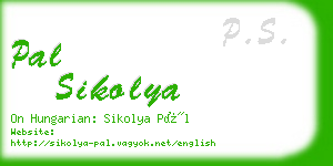 pal sikolya business card